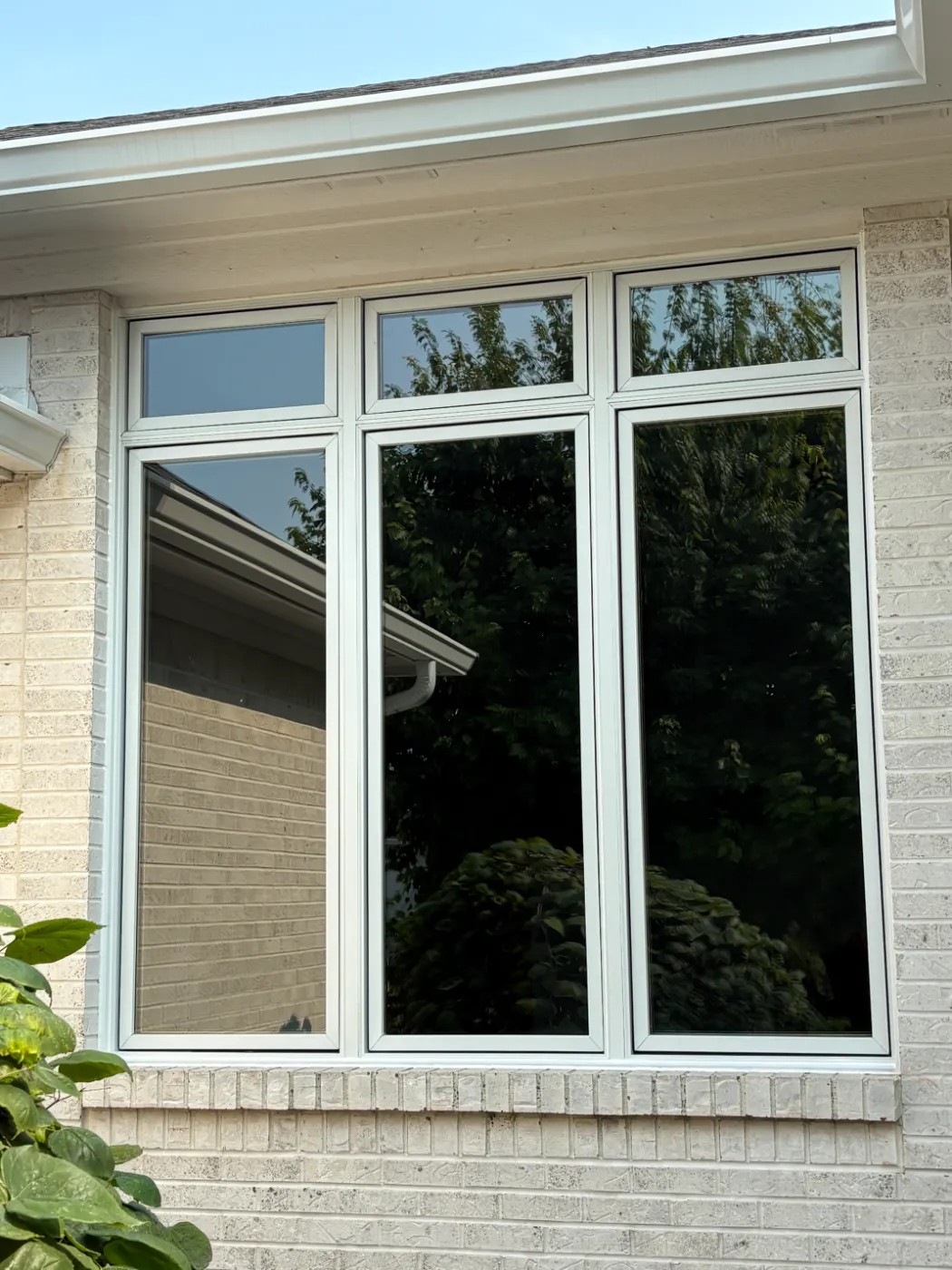 Frame and seal detail on a Woodland Springs window job